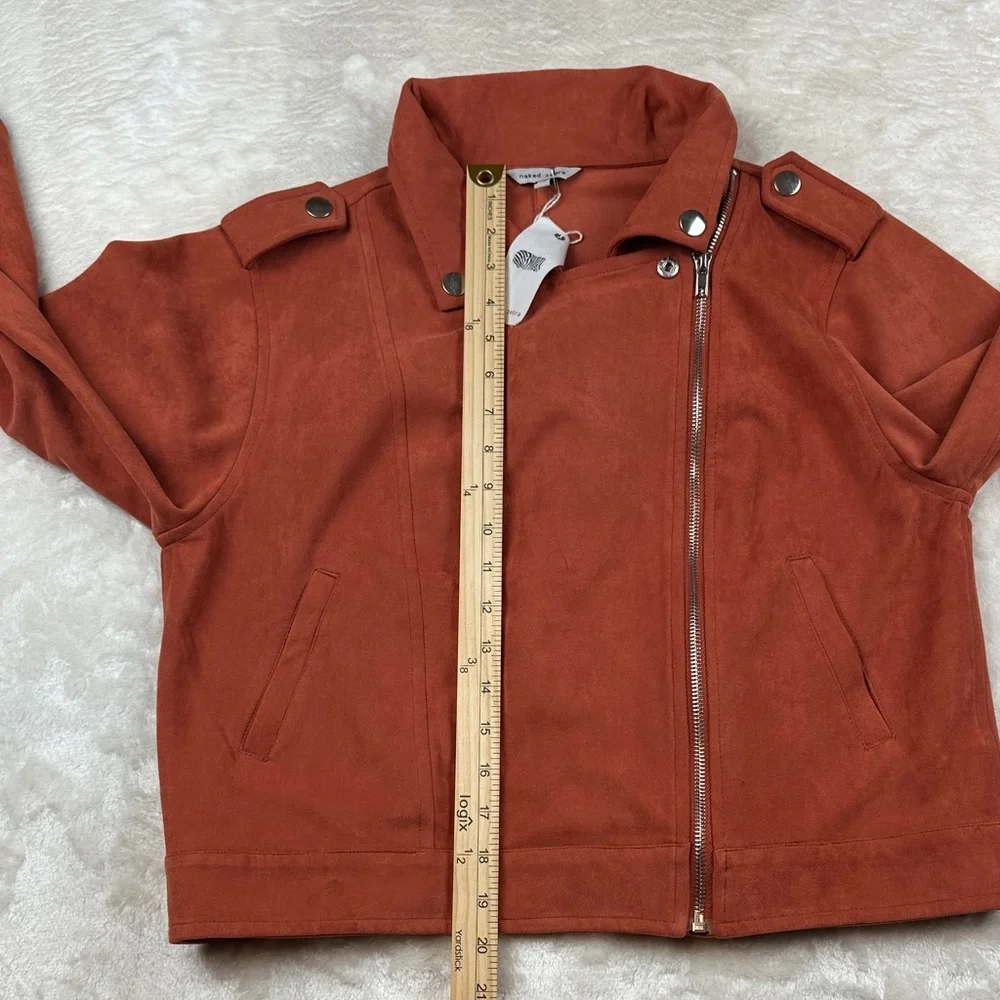 Naked Zebra Rust Suede Utility Moto Jacket - Picture 7 of 9